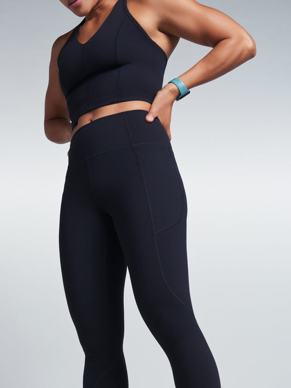 Lndr FEMME FATALE RECYCLED Longline Bra Black Black