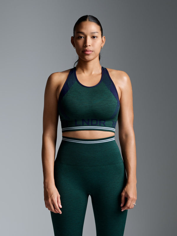 lndr Aero Dynamic Bra Dark Green Marl