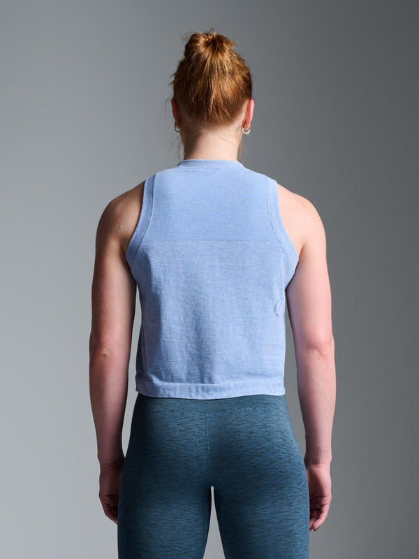 Lndr Here Today Crop Tank Blue Marl
