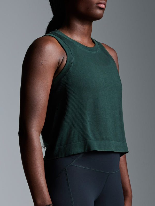 Lndr Here Today Crop Tank Dark Green