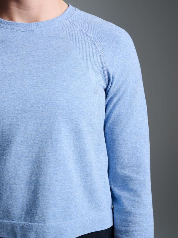 Lndr Here Today LS Crop Blue Marl