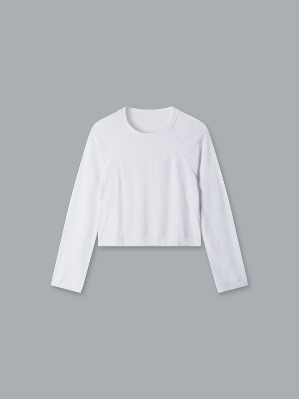 Lndr Here Today LS Crop White