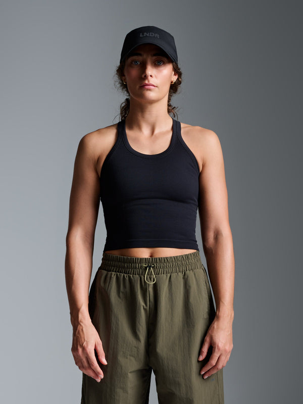 lndr Muscle Crop Black