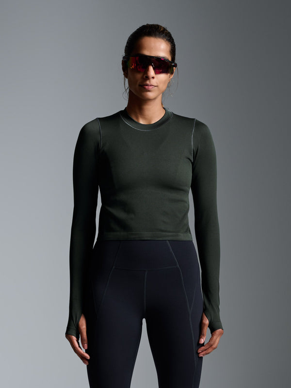 lndr Power Crop LS Olive