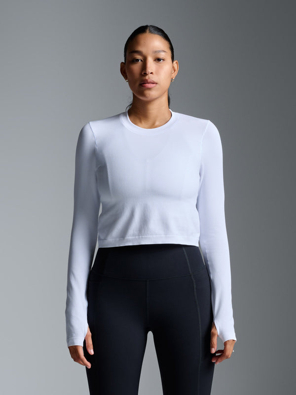 lndr Power Crop LS White