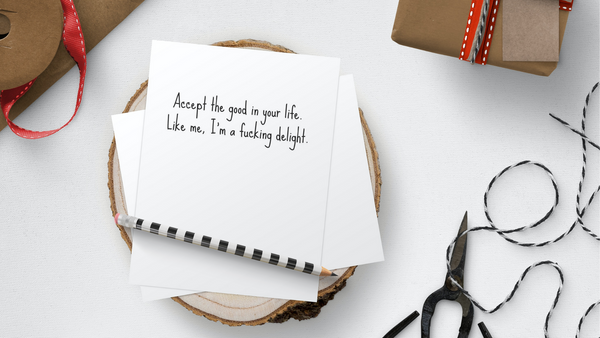 lnz custom design Accept the good in your life greeting card