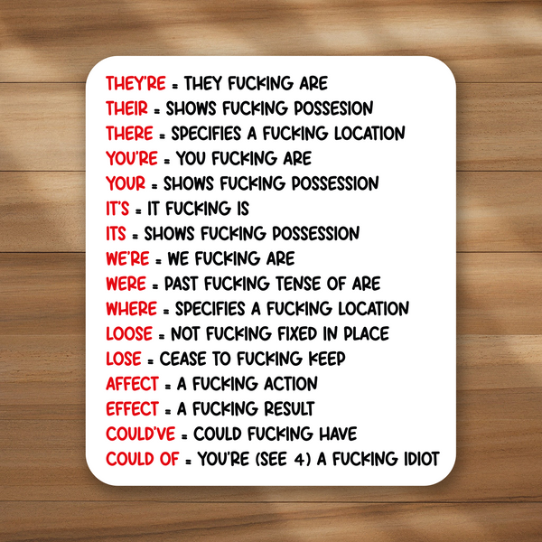 Lnz Custom Design Fucking Grammar