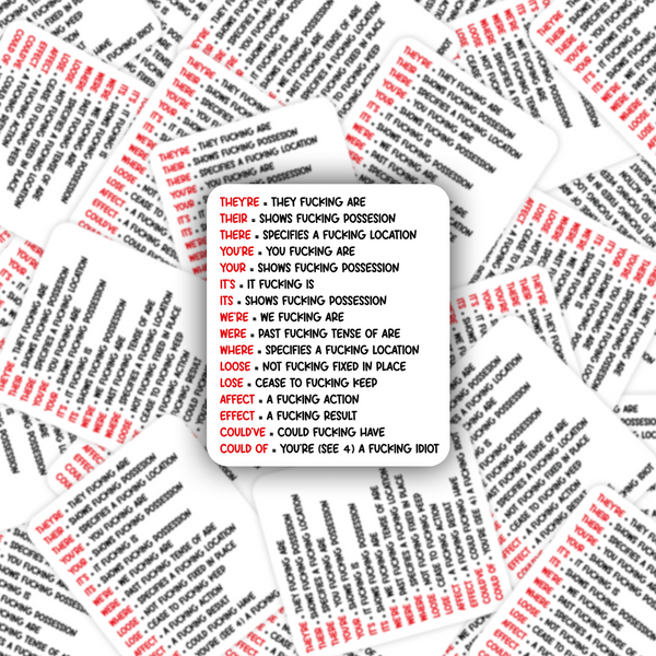 Lnz Custom Design Fucking Grammar