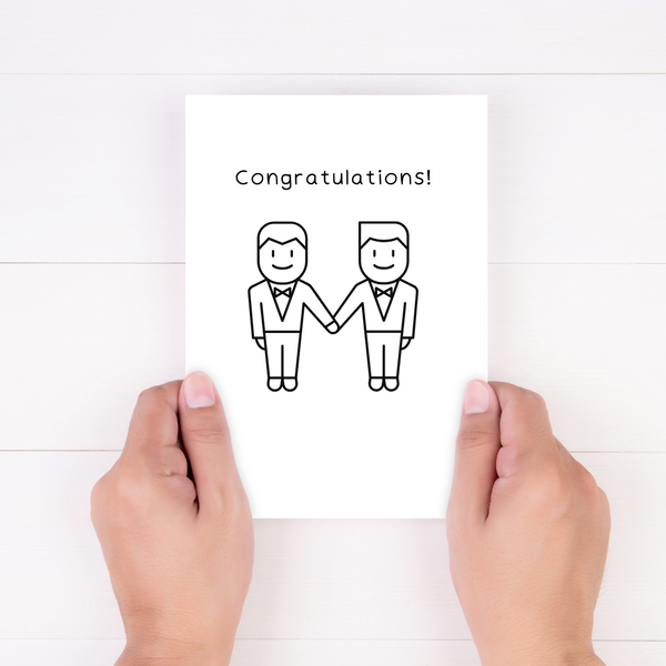 lnz custom design Two Grooms Congrats