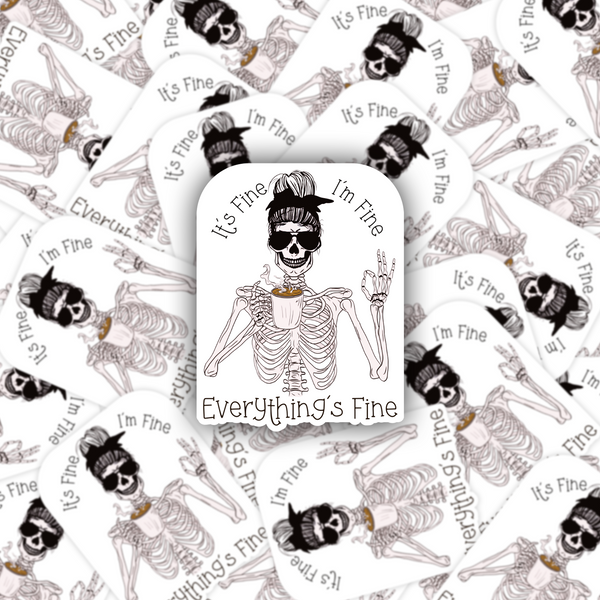 Lnz Custom Design Mini Size - It's Fine I'm Fine Everything's Fine