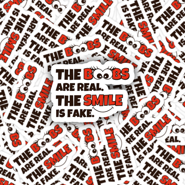 Lnz Custom Design Mini Size - The Boobs Are Real. The Smile Is Fake