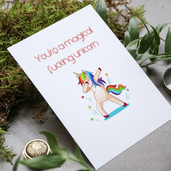 Lnz Custom Design You're A Magical Unicorn Greeting Card