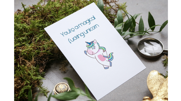 Lnz Custom Design You're A Magical Unicorn Greeting Card