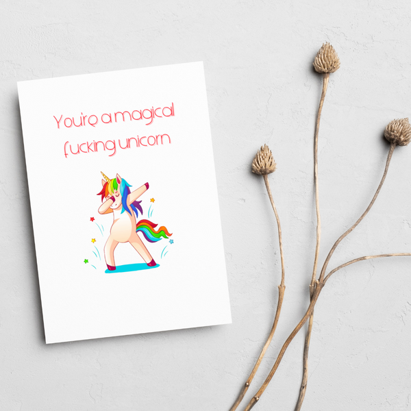 Lnz Custom Design You're A Magical Unicorn Greeting Card