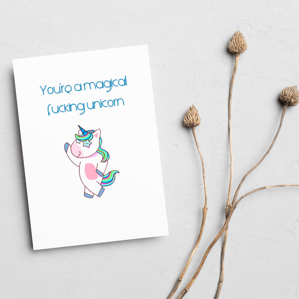 lnz custom design You're a magical unicorn greeting card