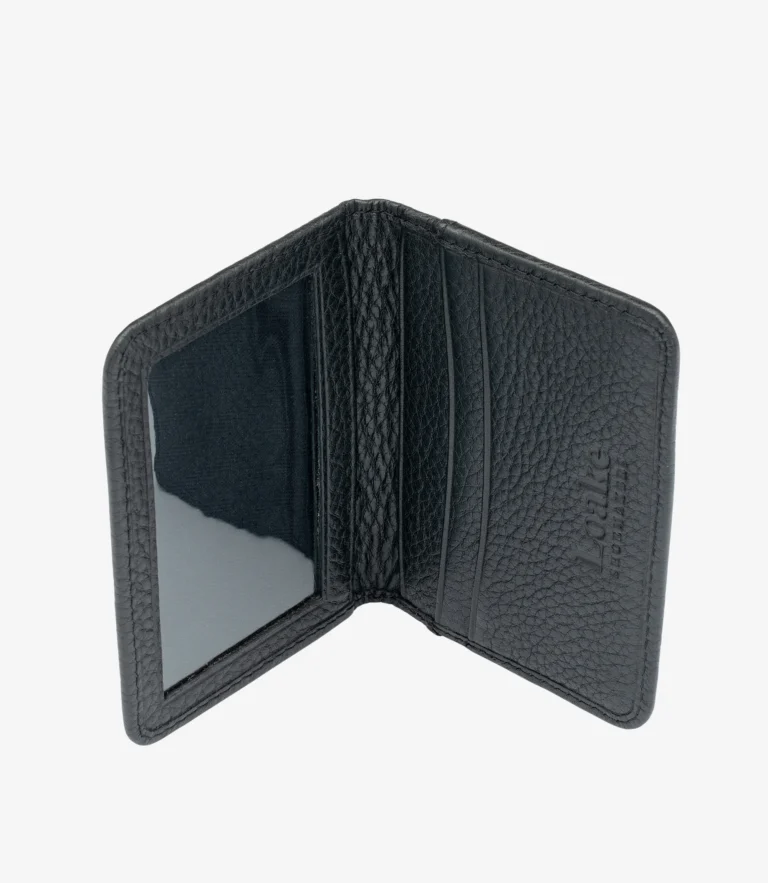 Loake Fenchurch Card Holder Black Grain Calf Leather