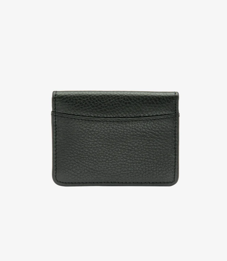 loake Fenchurch Card Holder Black Grain Calf Leather