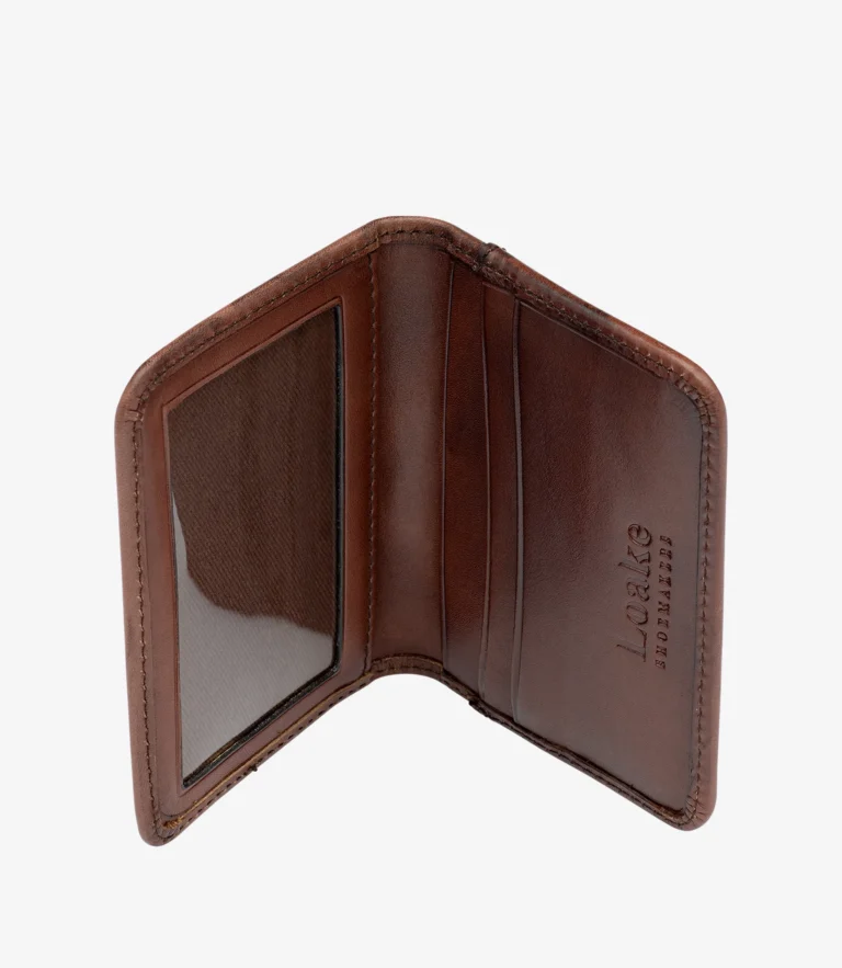 Loake Fenchurch Card Holder Dark Brown Calf Leather
