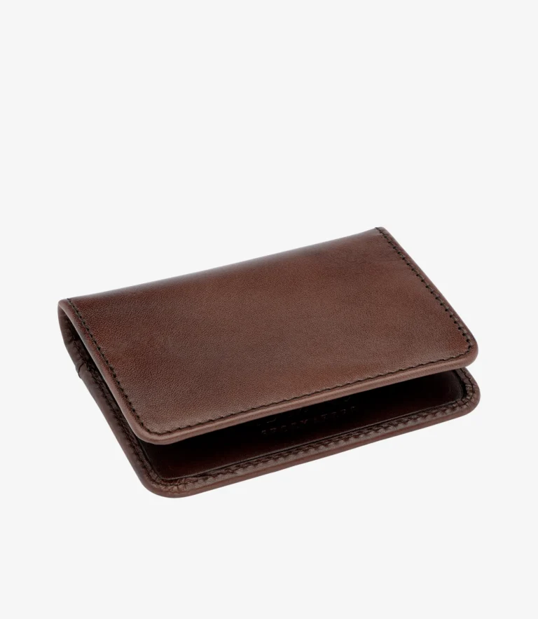Loake Fenchurch Card Holder Dark Brown Calf Leather