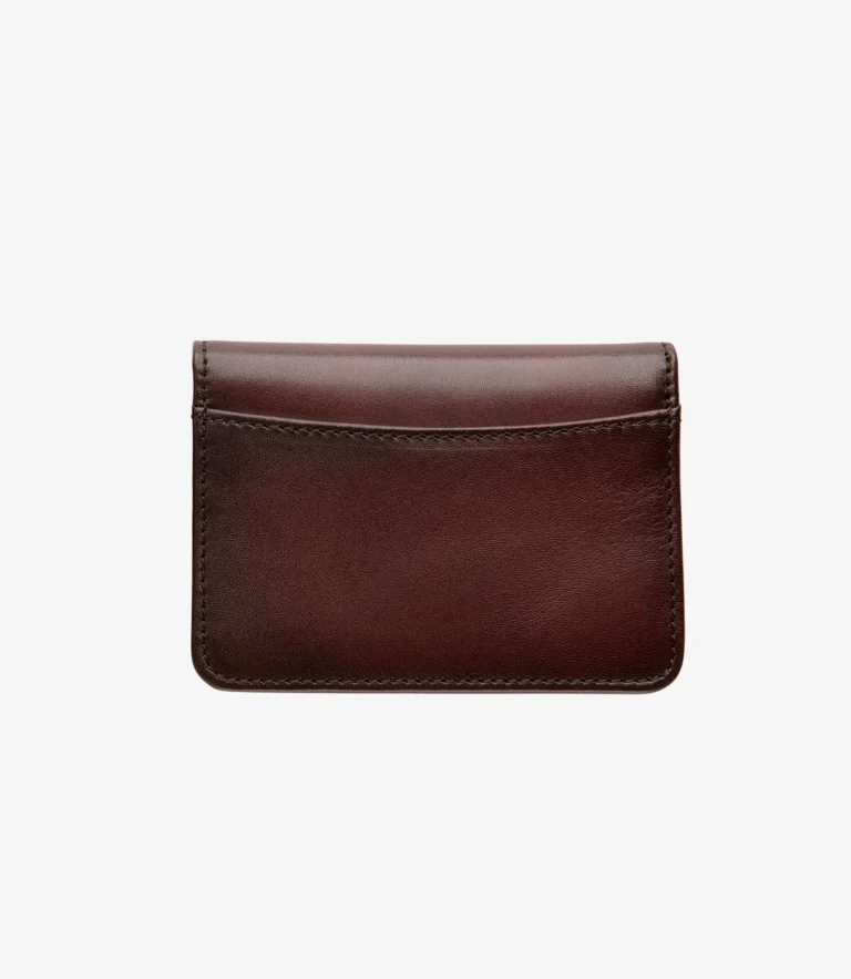 loake Fenchurch Card Holder Dark Brown Calf Leather