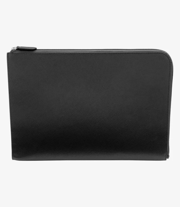 Loake Gresham Laptop Cover Black Grain Calf Leather