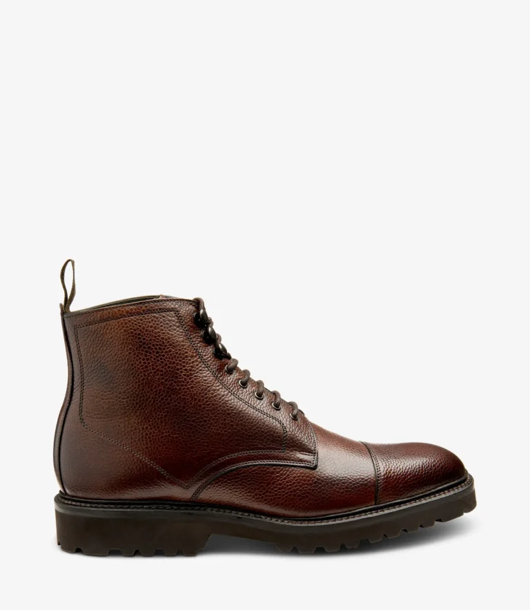 loake Aquarius Dark Brown Grain Calf Leather