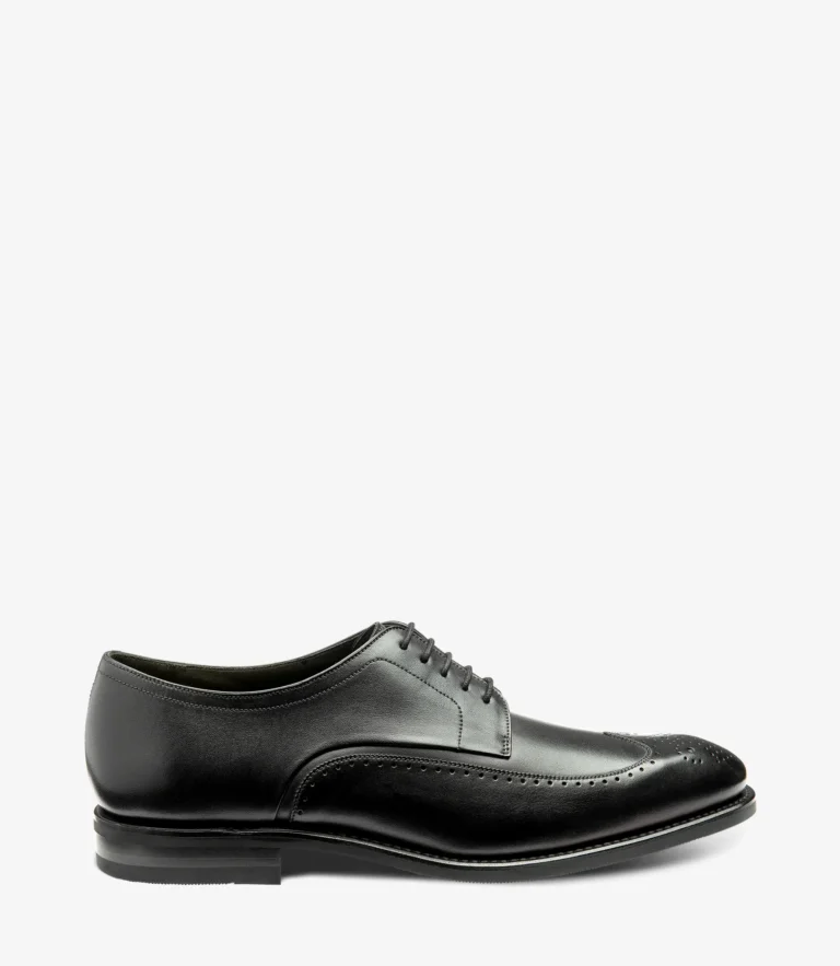 loake Bale Black Calf Leather