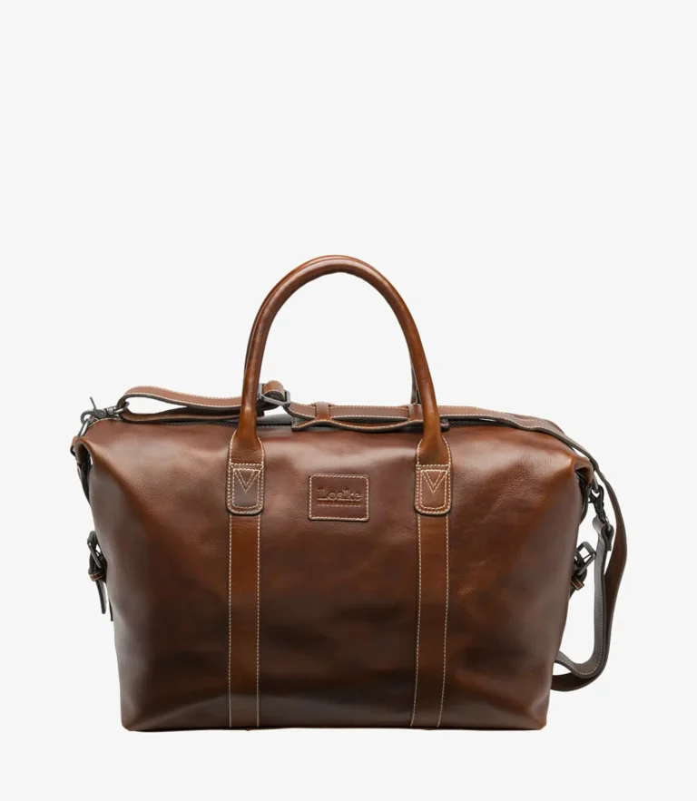 loake Balmoral Weekend Bag Brown Calf Leather