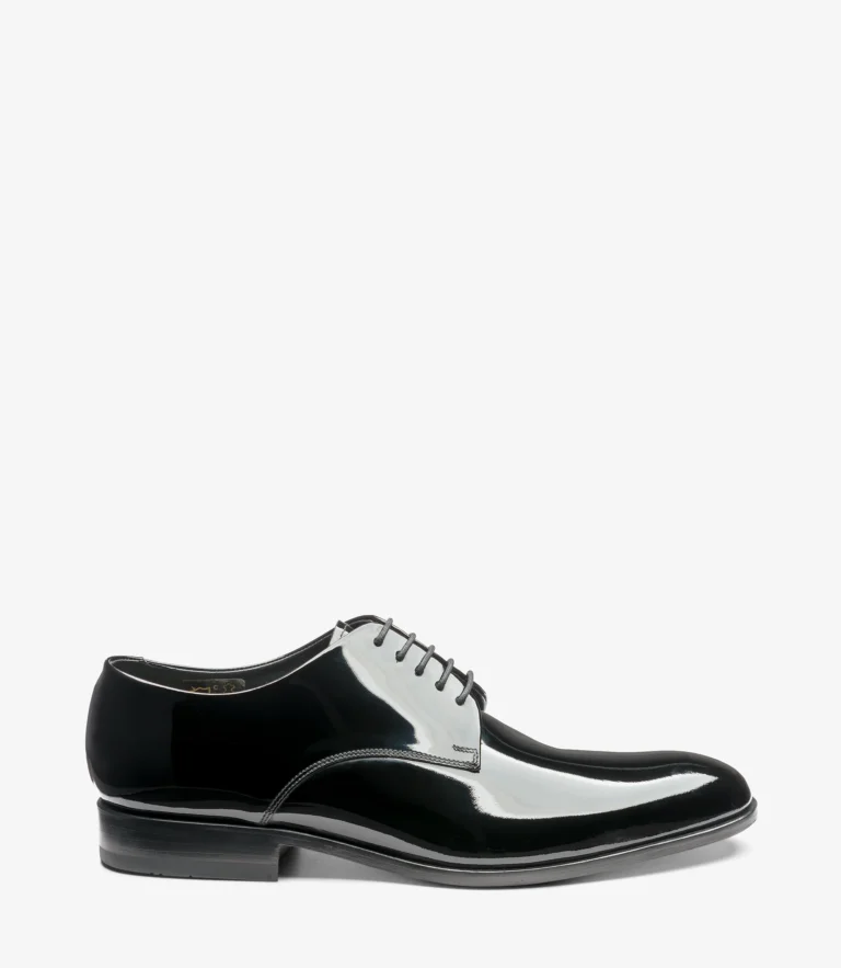 loake Bow Black Patent Leather