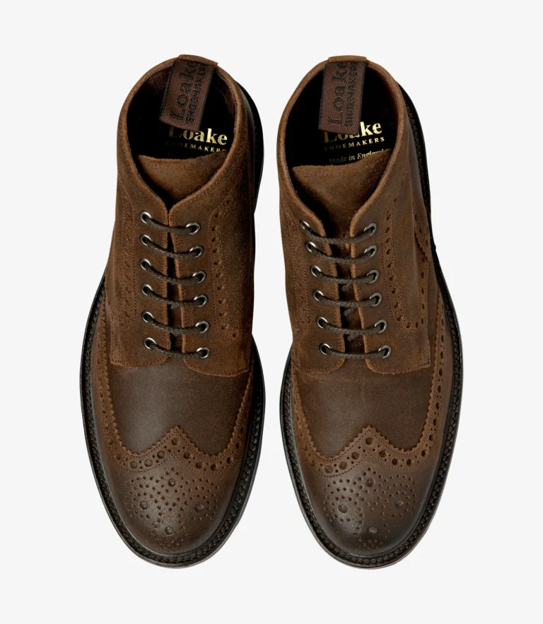 Loake Bude Brown Rough-Out Suede