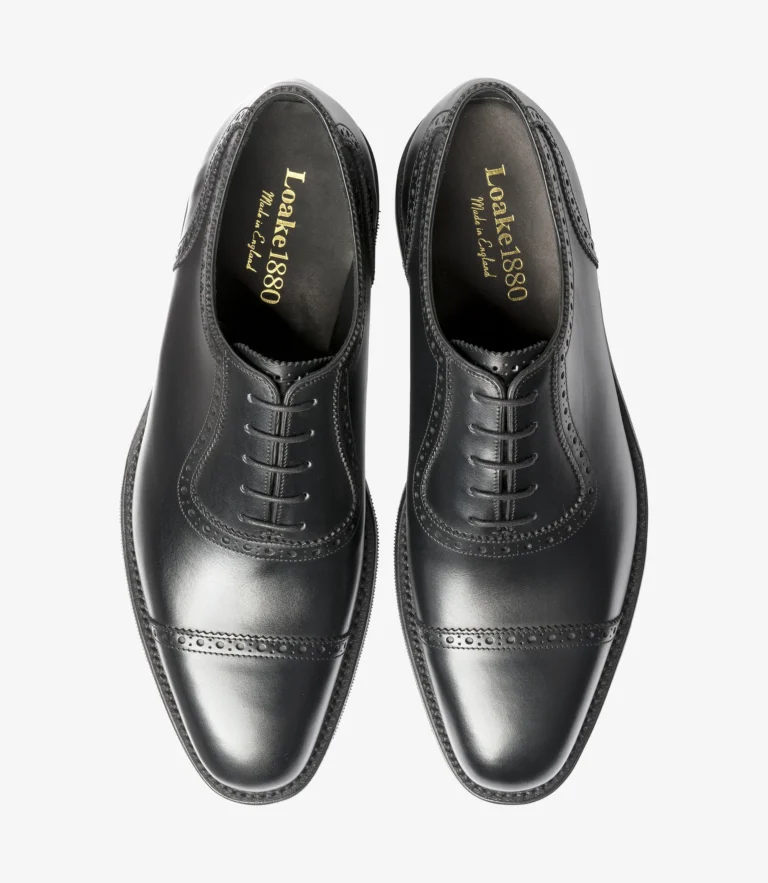 Loake Fleet Black Calf Leather