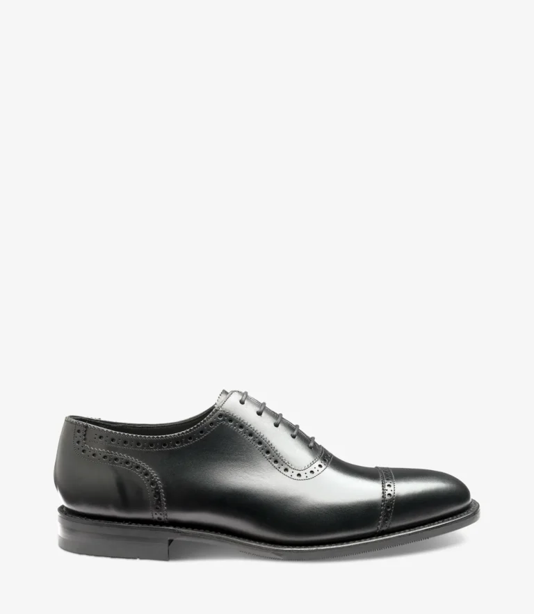 loake Fleet Black Calf Leather