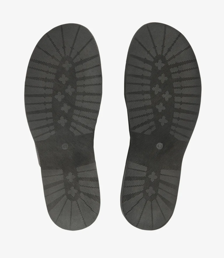 Loake Gozo Sandals Black Waxy Leather