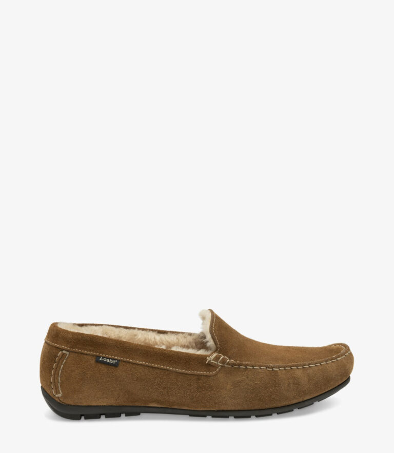 loake Guards Slippers Tan Suede