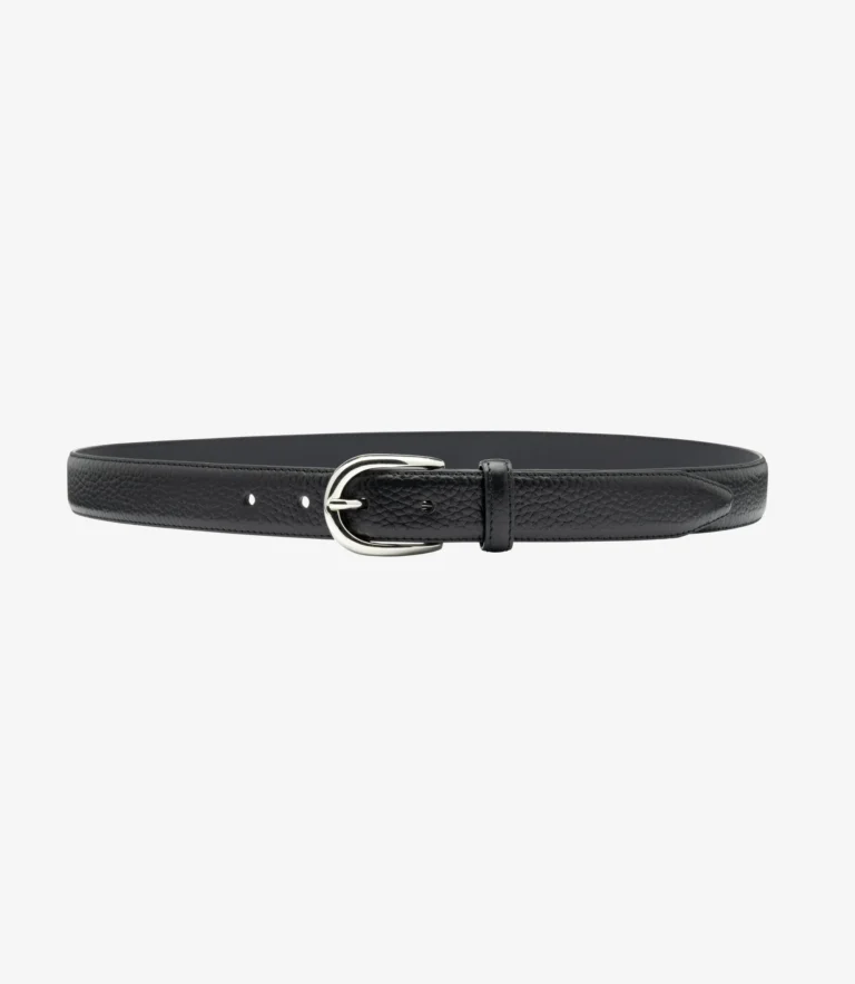 Loake Harry Belt Black Grain Calf Leather
