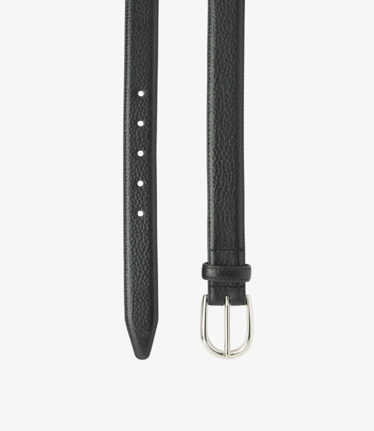 loake Harry Belt Black Grain Calf Leather