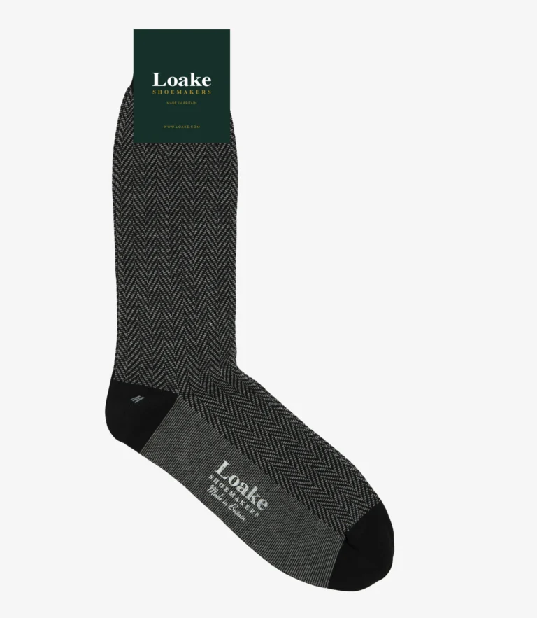 loake Herringbone socks Black