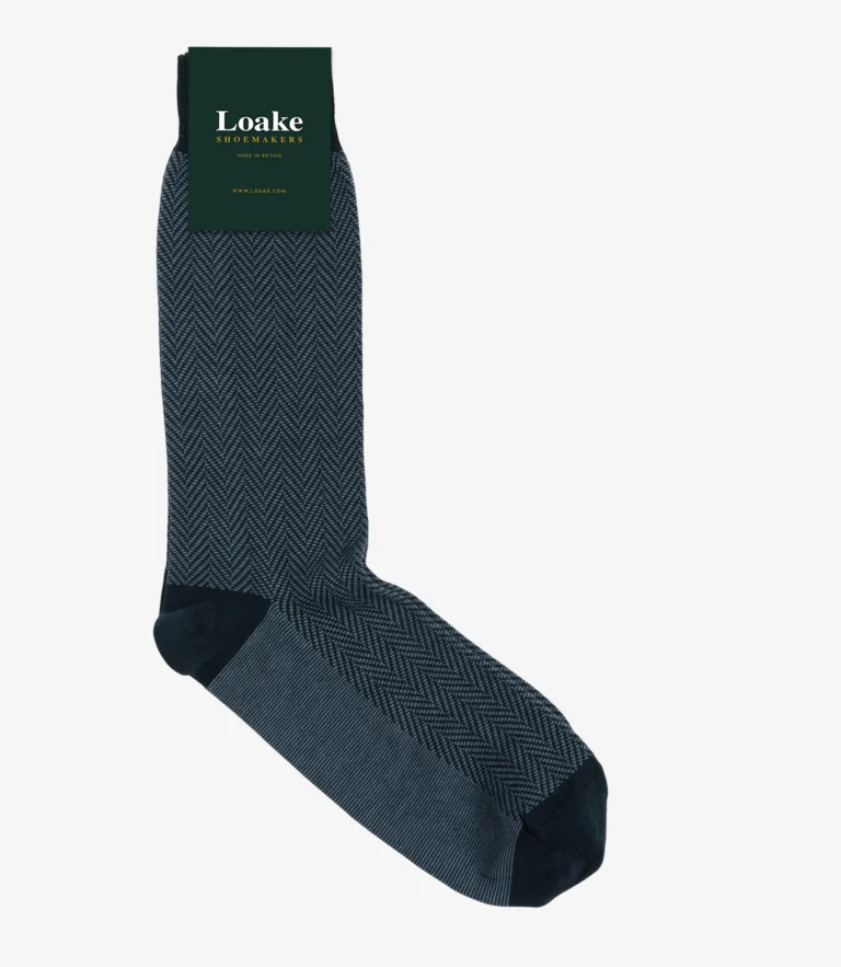 loake Herringbone socks Navy