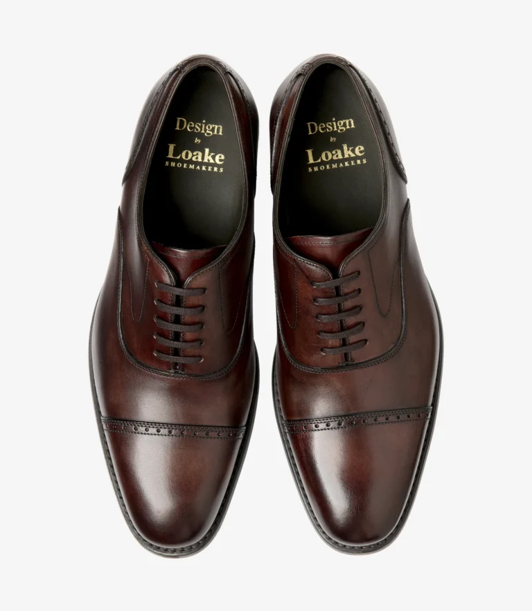 Loake Hughes Burgundy Calf Leather