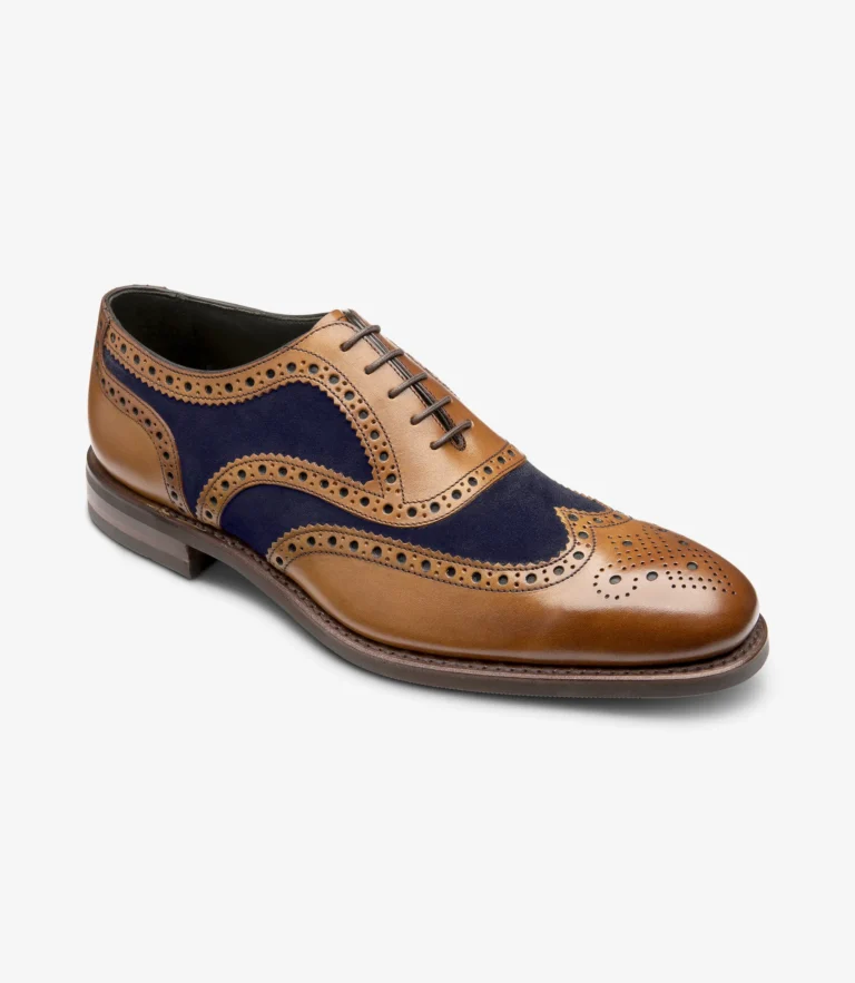 Loake Kerridge Tan & Navy Suede Calf Leather