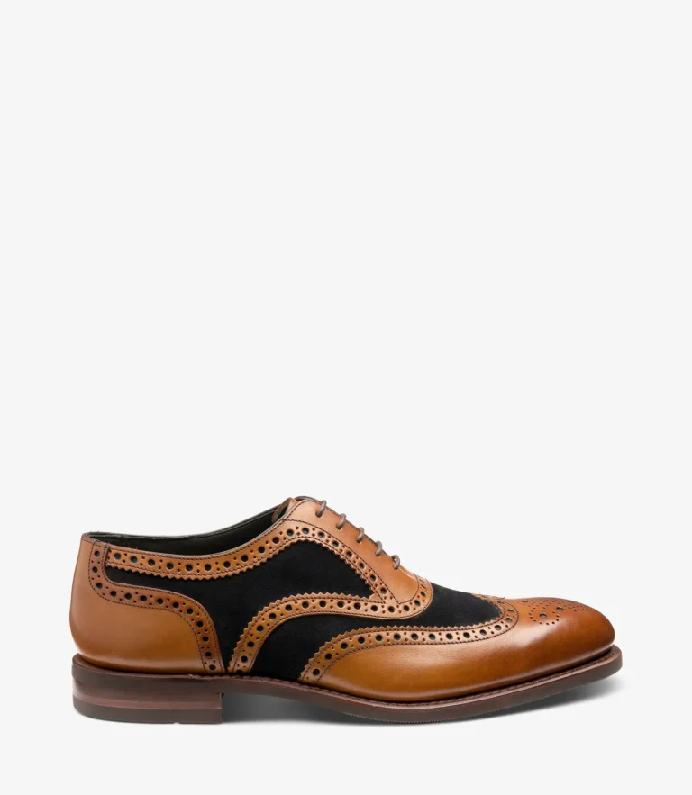 loake Kerridge Tan & Navy Suede Calf Leather