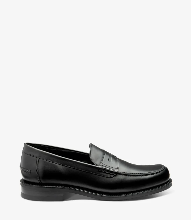 loake Kingscliffe Black Calf Leather