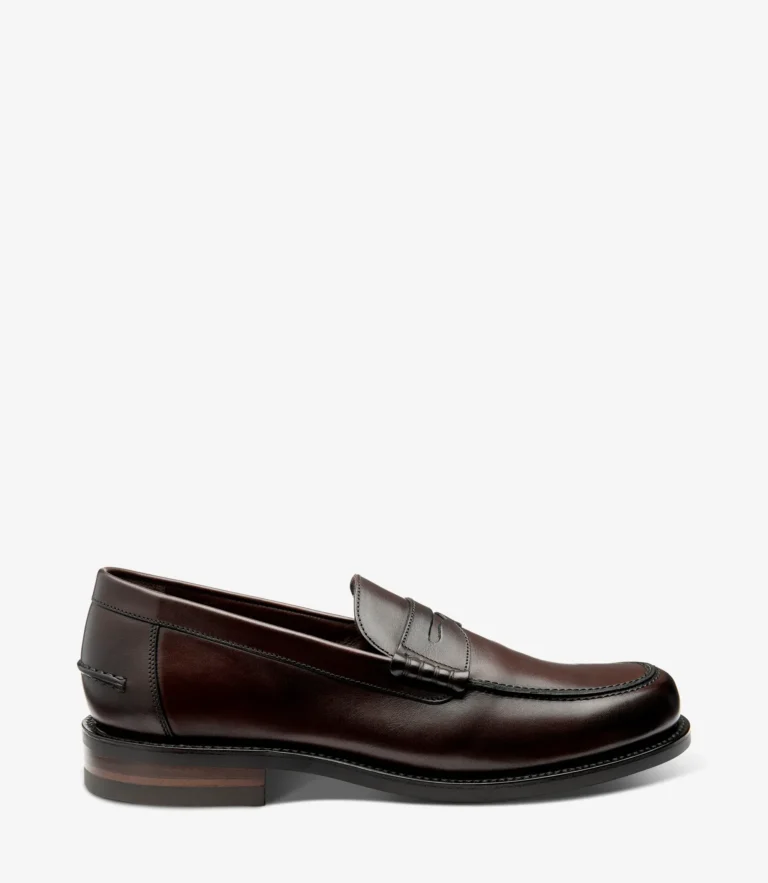 loake Kingscliffe Dark Brown Calf Leather