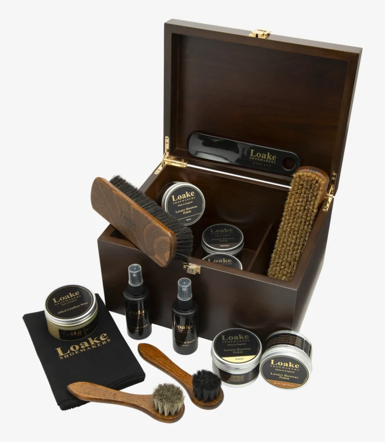 loake Large Valet Box Dark Brown Wood