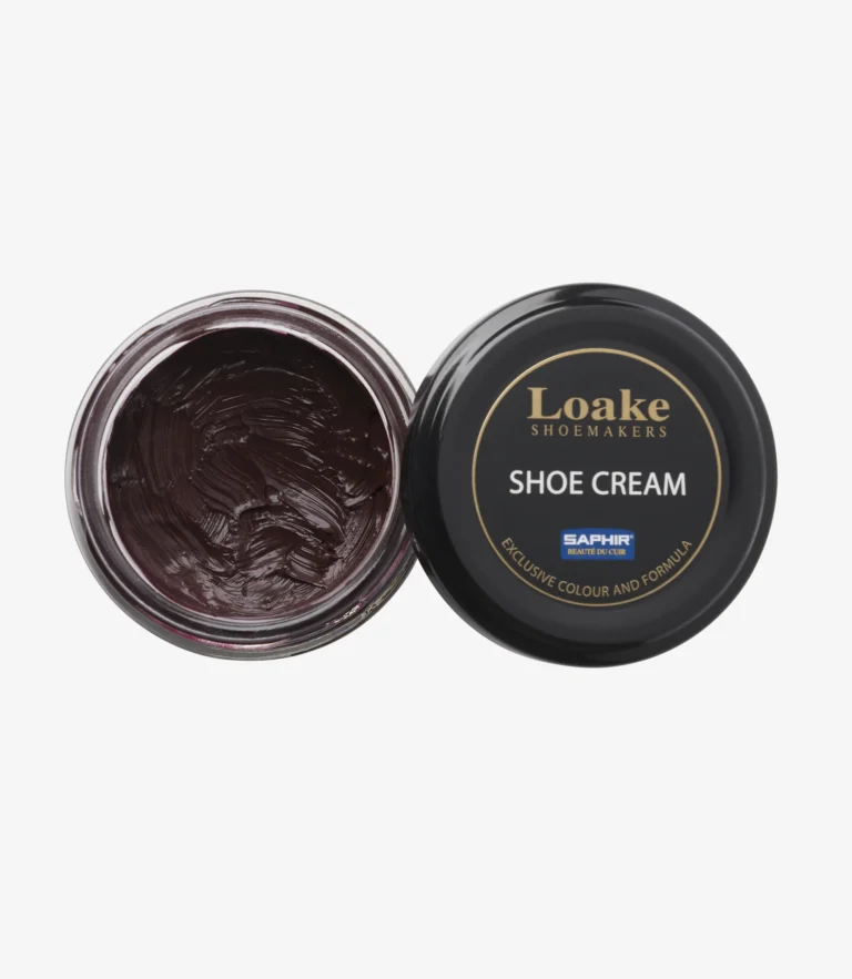 loake Leather Cream Burgundy