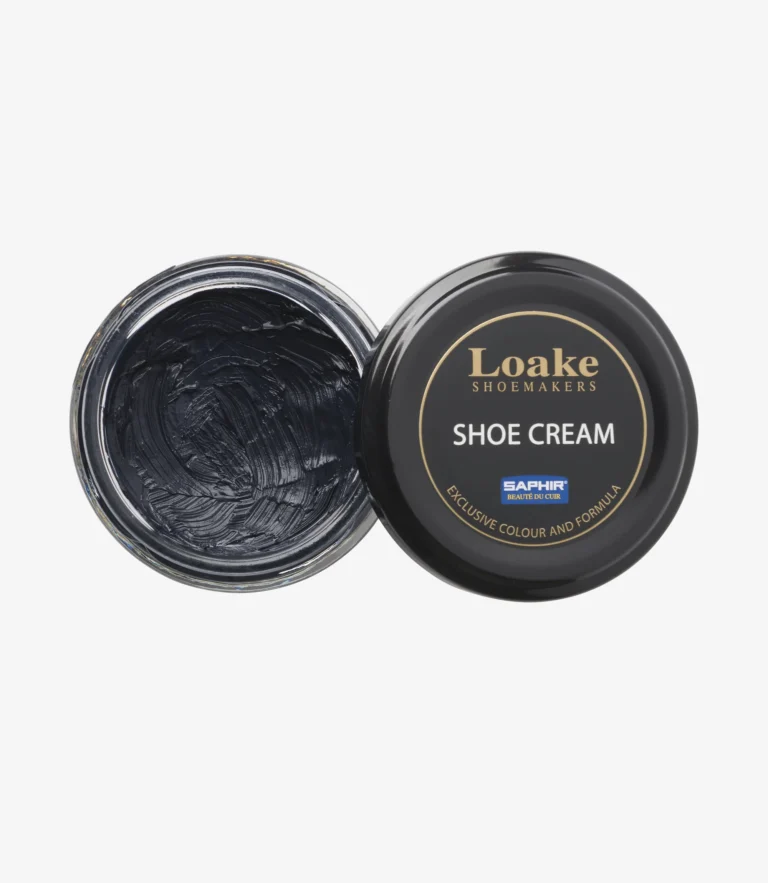 loake Leather Cream Navy