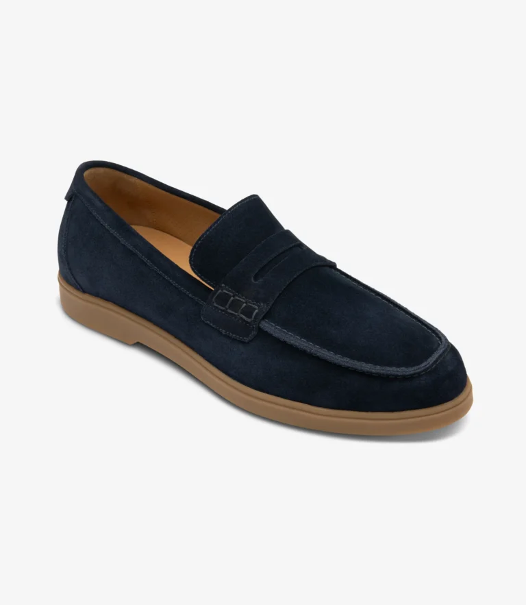 Loake Lucca Navy Suede