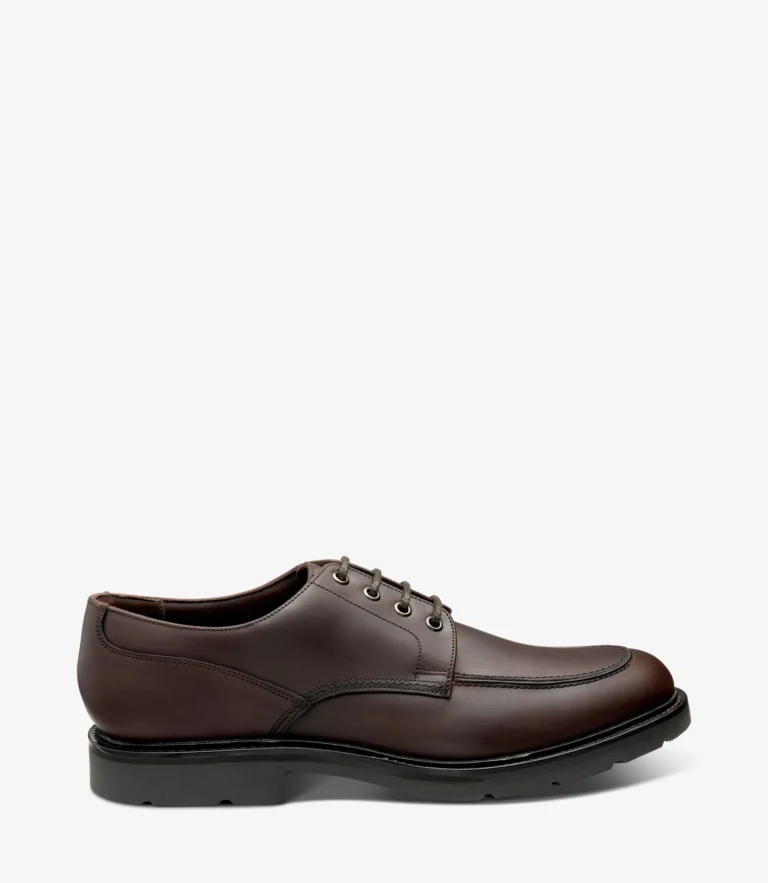 loake Mowbury Dark Brown Waxy Leather