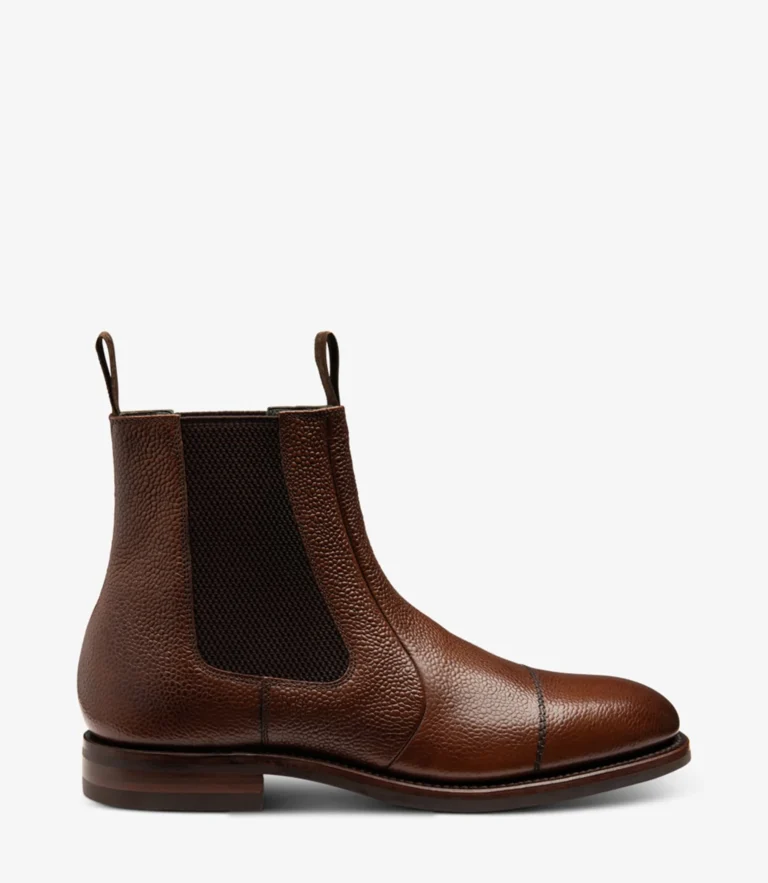 loake Newbury Dark Brown Grain Calf Leather