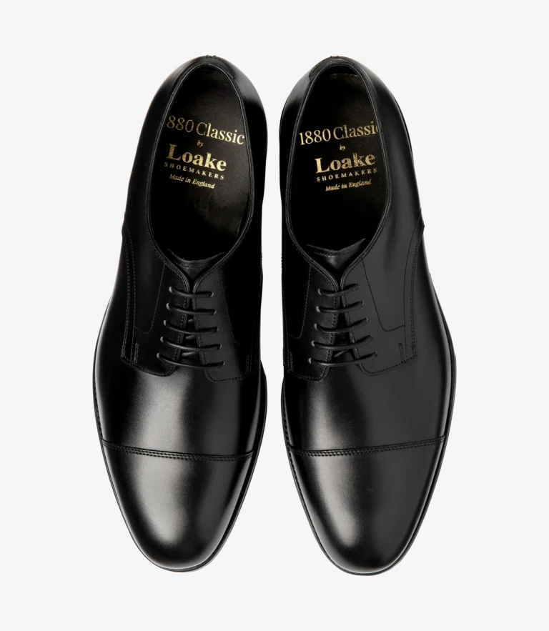 Loake Petergate Carbon Black Calf Leather